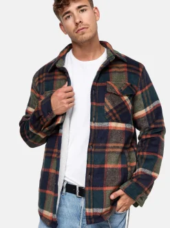 Indicode Herren Hemd Langarm - Spin in marine