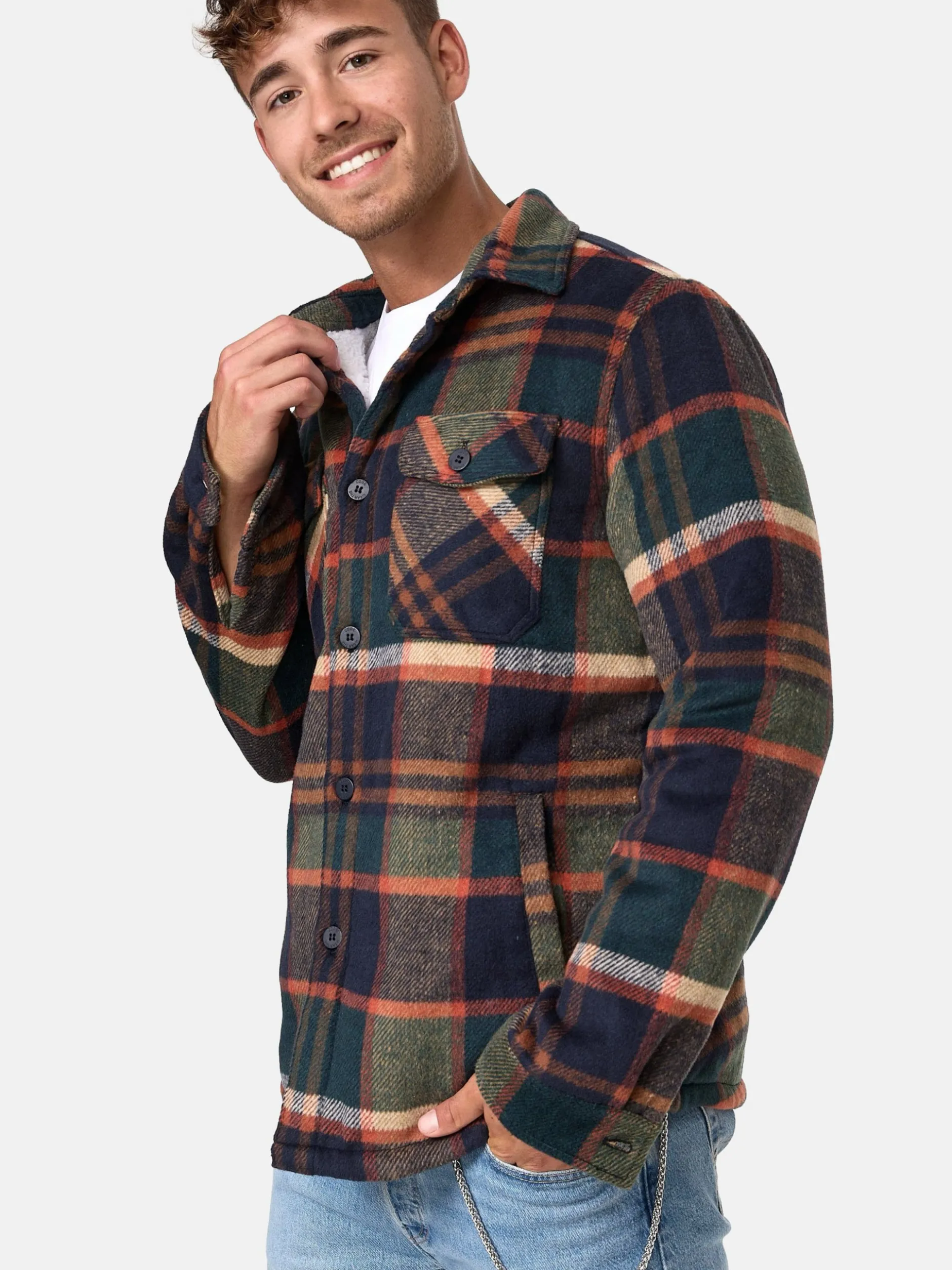 Indicode Herren Hemd Langarm - Spin in marine
