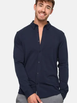 Indicode Herren Hemd Langarm - Theo in marine
