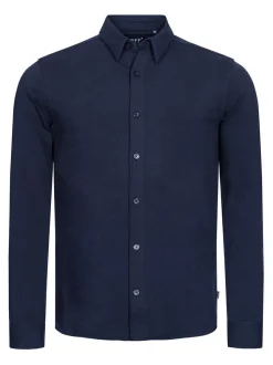 Indicode Herren Hemd Langarm - Theo in marine