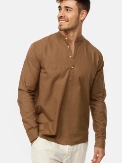 Indicode Herren Hemd Langarm - Waylon in braun