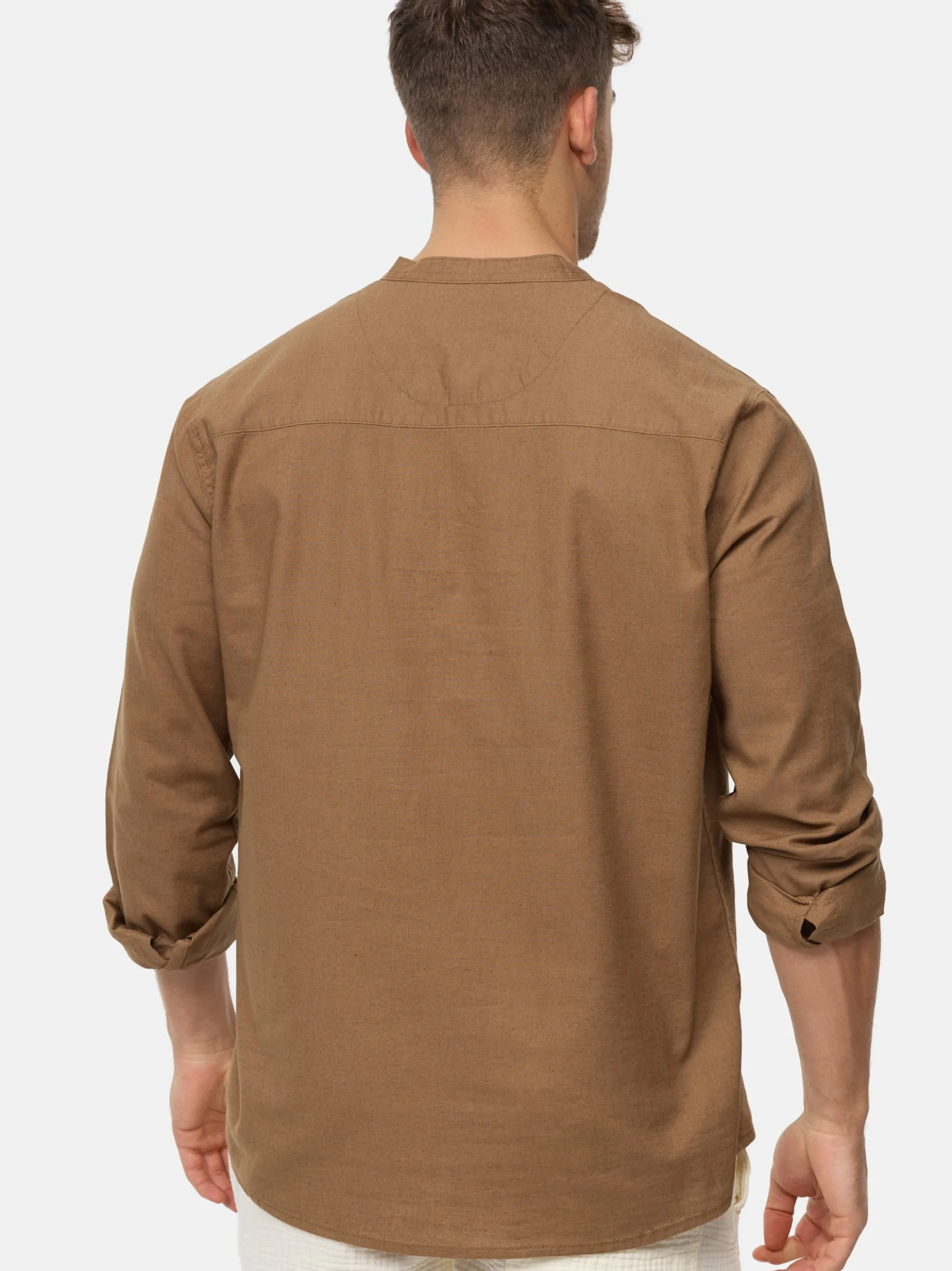 Indicode Herren Hemd Langarm - Waylon in braun
