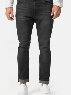 Indicode Herren Jeanshose - INChammy in schwarz fuchsia