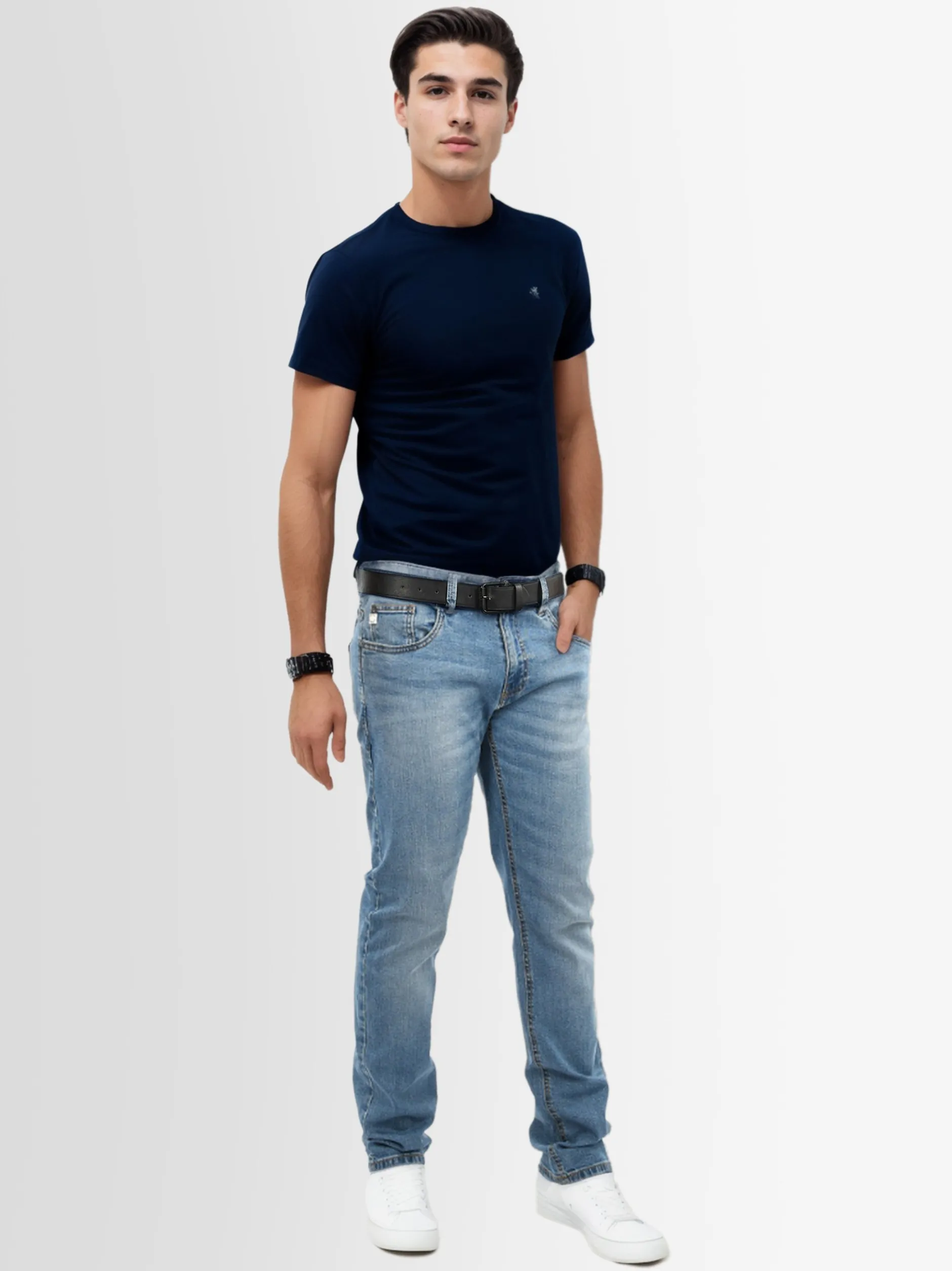 Indicode Herren Jeans - Ingianluca in hellblau
