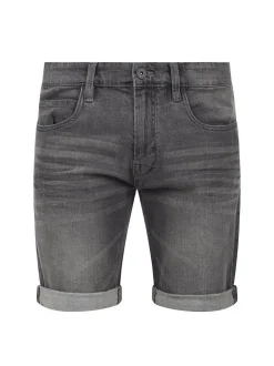 Indicode Herren Jeansshorts - IDQuentin in grau