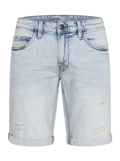 Indicode Herren Jeans Shorts - Caden in bleached blau