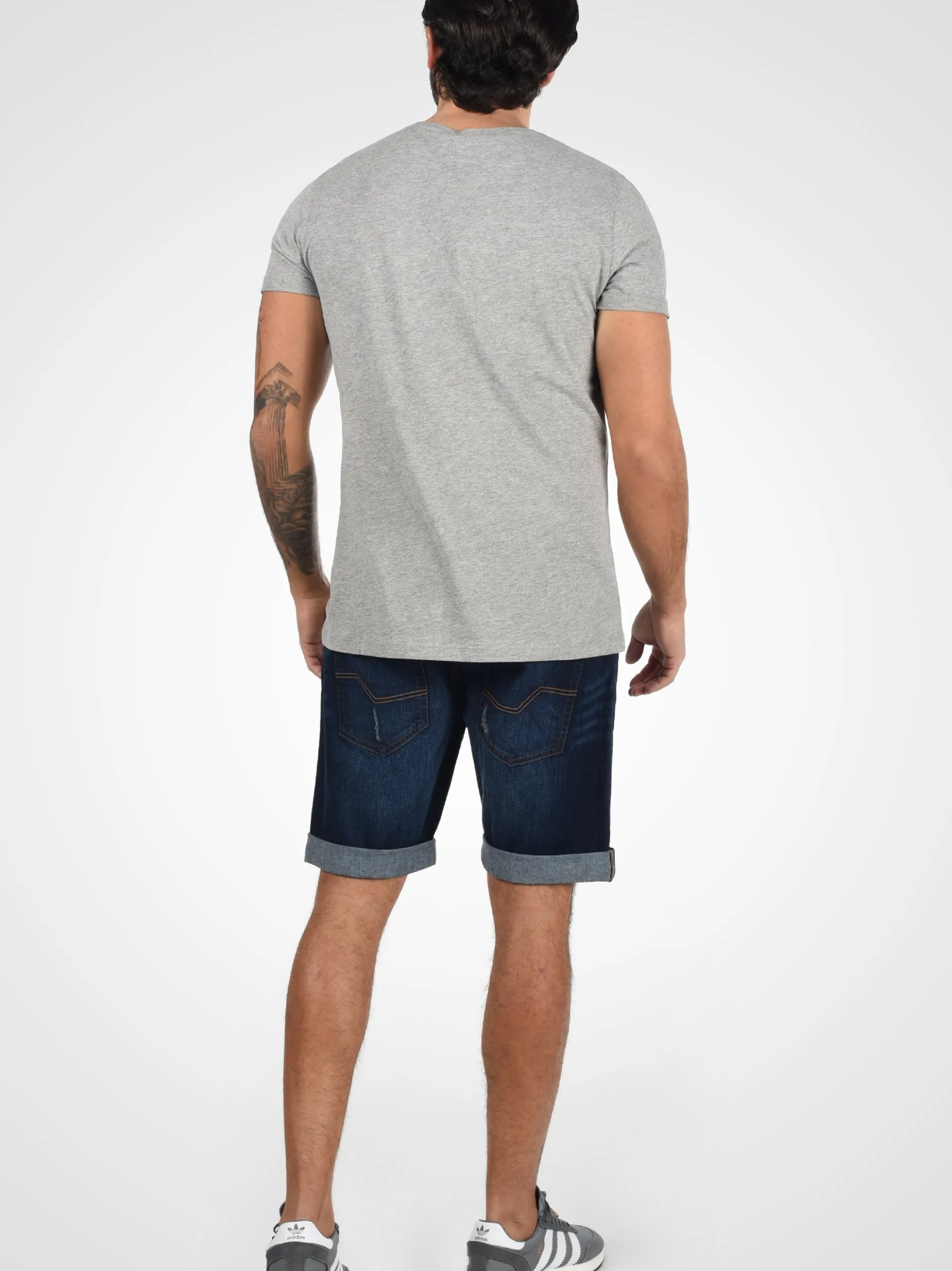 Indicode Herren Jeansshorts - IDQuentin in blau
