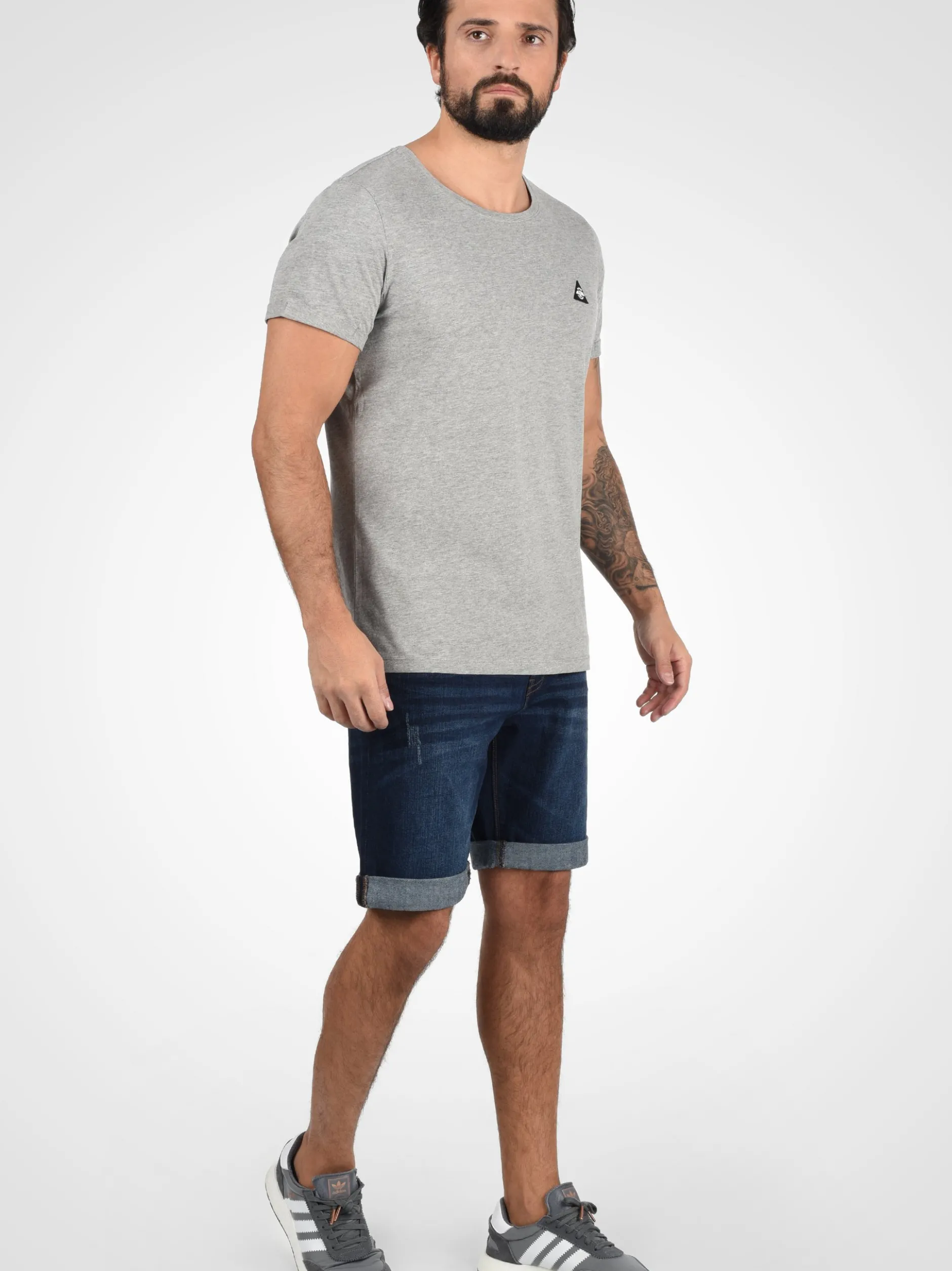 Indicode Herren Jeansshorts - IDQuentin in blau