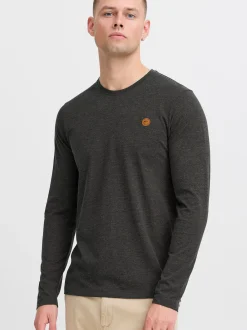 Indicode Herren Langarmshirt - IDPhillo in anthrazit