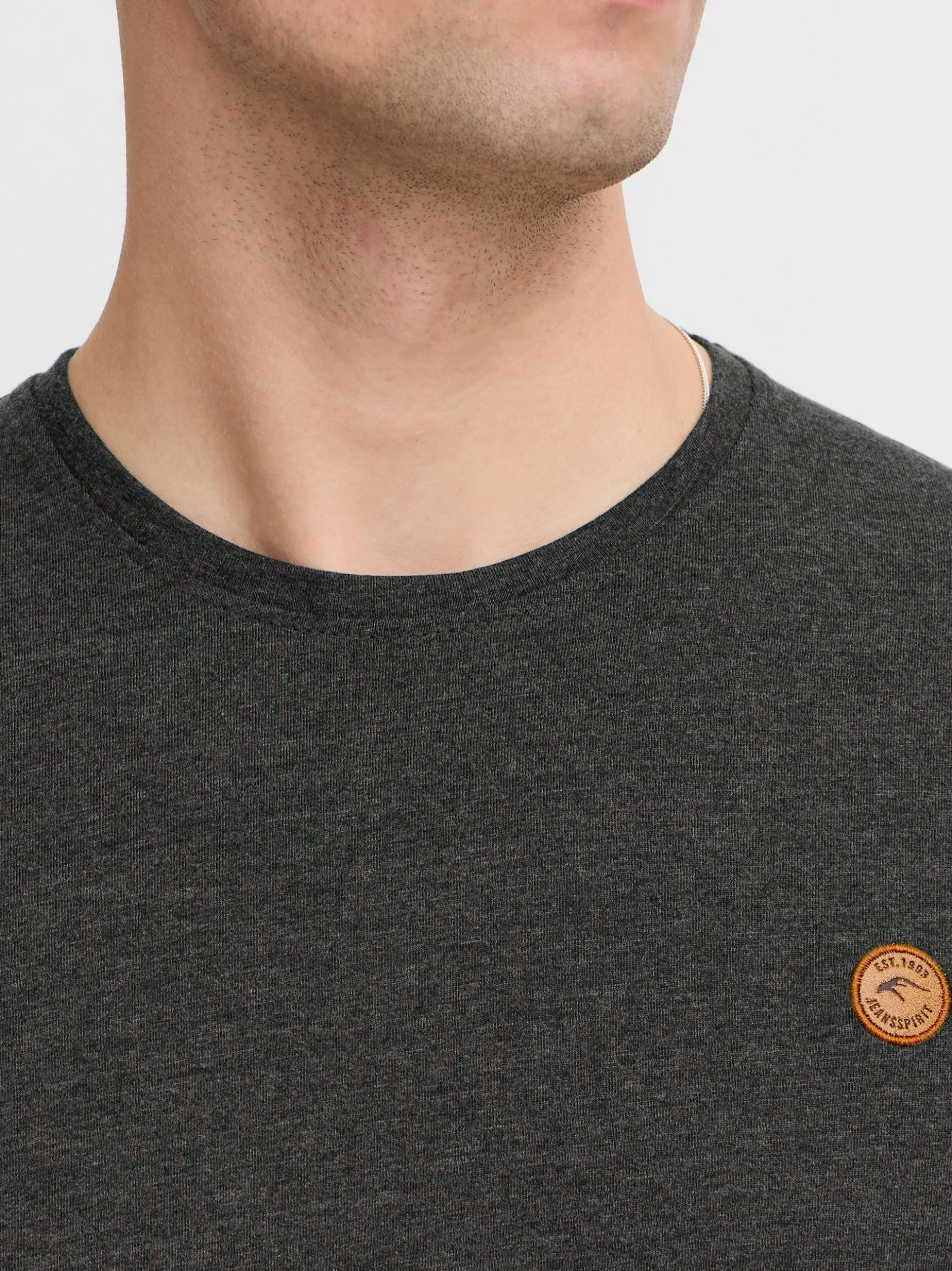 Indicode Herren Langarmshirt - IDPhillo in anthrazit
