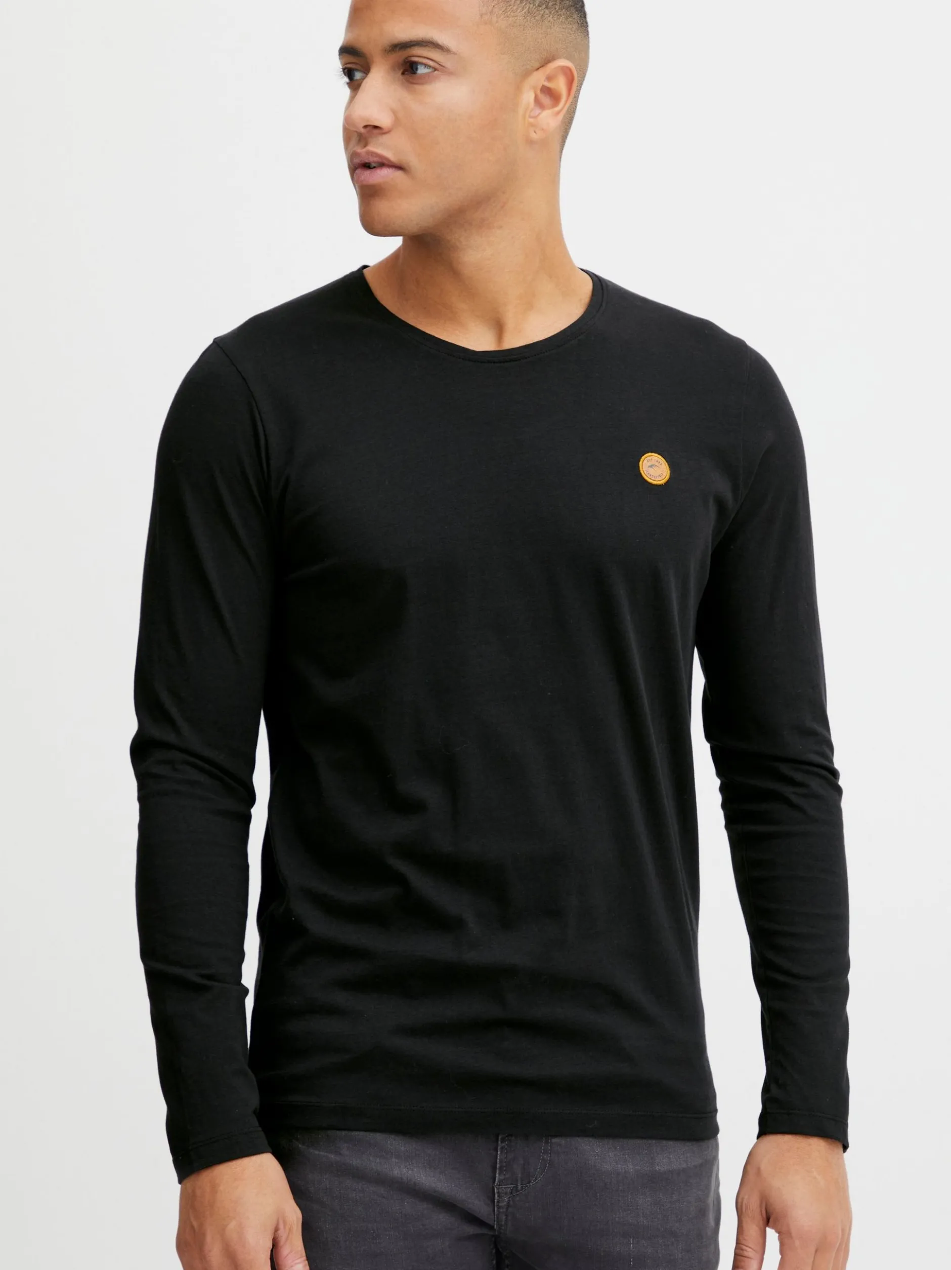 Indicode Herren Langarmshirt - IDPhillo in schwarz
