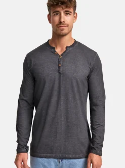 Indicode Herren Langarmshirt - INKilsone in anthrazit grau