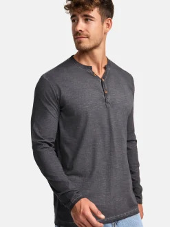 Indicode Herren Langarmshirt - INKilsone in anthrazit grau