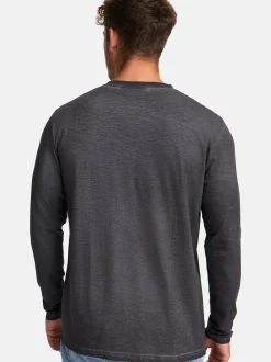 Indicode Herren Langarmshirt - INKilsone in anthrazit grau