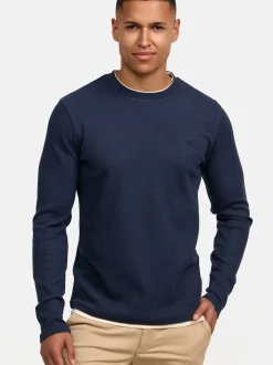 Indicode Herren Langarmshirt - INValwald in marine