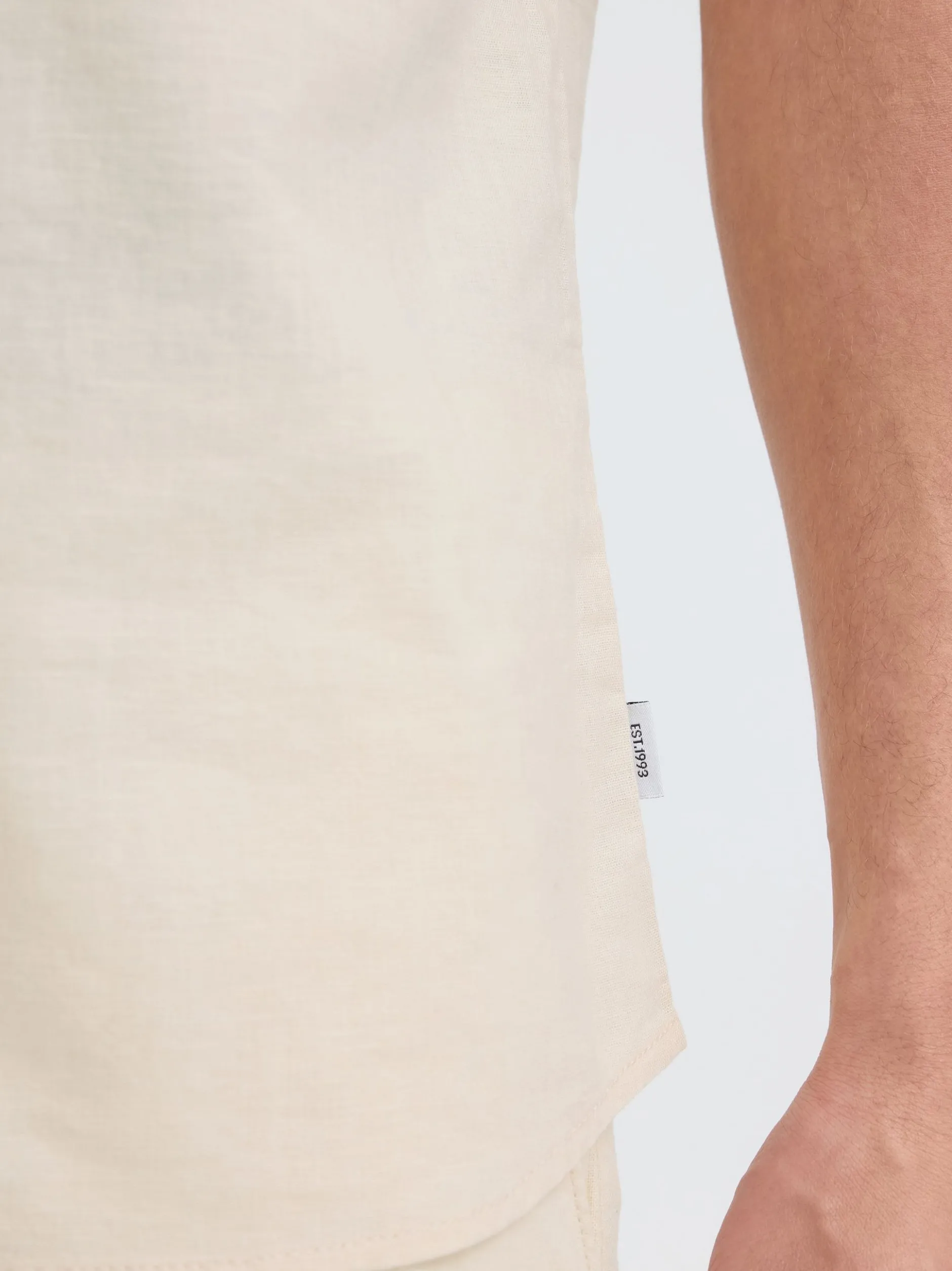Indicode Herren Leinenhemd - IDMonken in beige