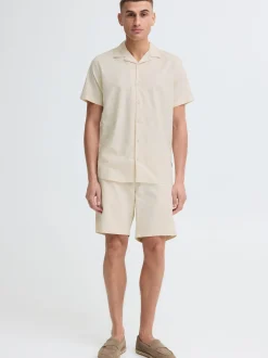 Indicode Herren Leinenhemd - IDMonken in beige
