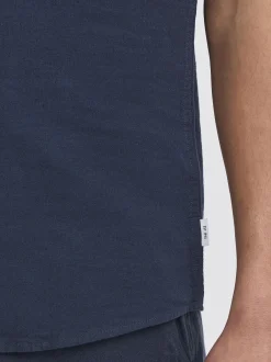 Indicode Herren Leinenhemd - IDMonk in marine