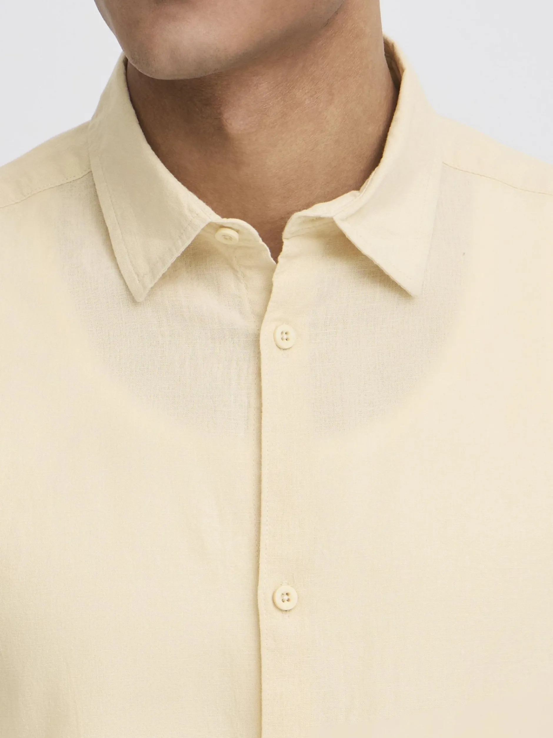 Indicode Herren Leinenhemd - IDMonko in beige