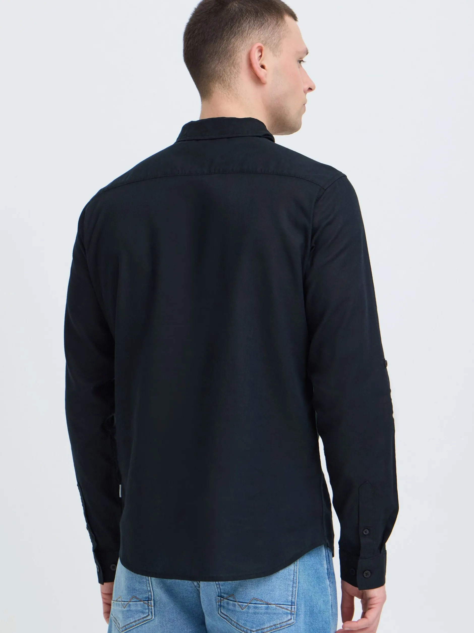 Indicode Herren Leinenhemd - IDMonko in schwarz