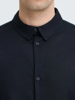 Indicode Herren Leinenhemd - IDMonko in schwarz