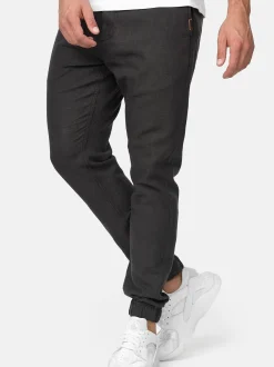 Indicode Herren Leinenhose - Blnda in schwarz