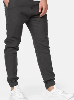 Indicode Herren Leinenhose - Blnda in schwarz
