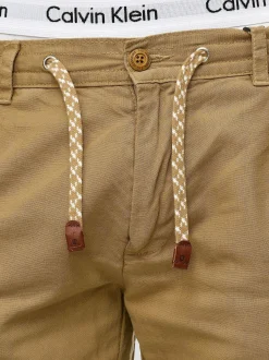 Indicode Herren Leinenhose - Veneto in beige sand