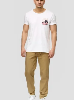 Indicode Herren Leinenhose - Veneto in beige sand