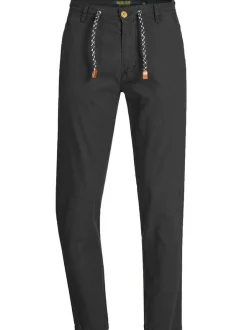 Indicode Herren Leinenhose - Veneto in schwarz