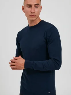 Indicode Herren Rundhalspullover - IDBadan in marine
