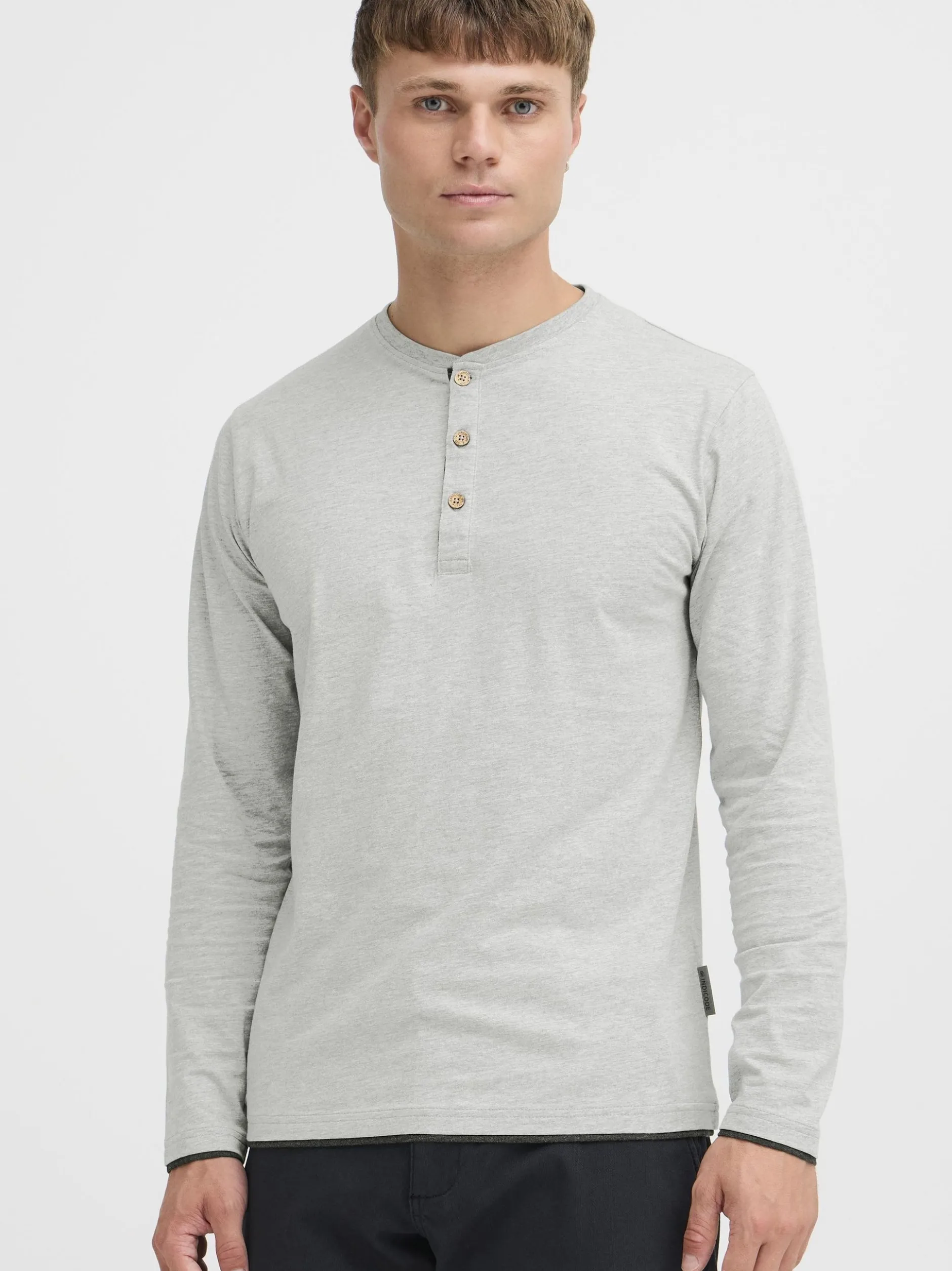 Indicode Herren Rundhalsshirt - IDGifford in grau