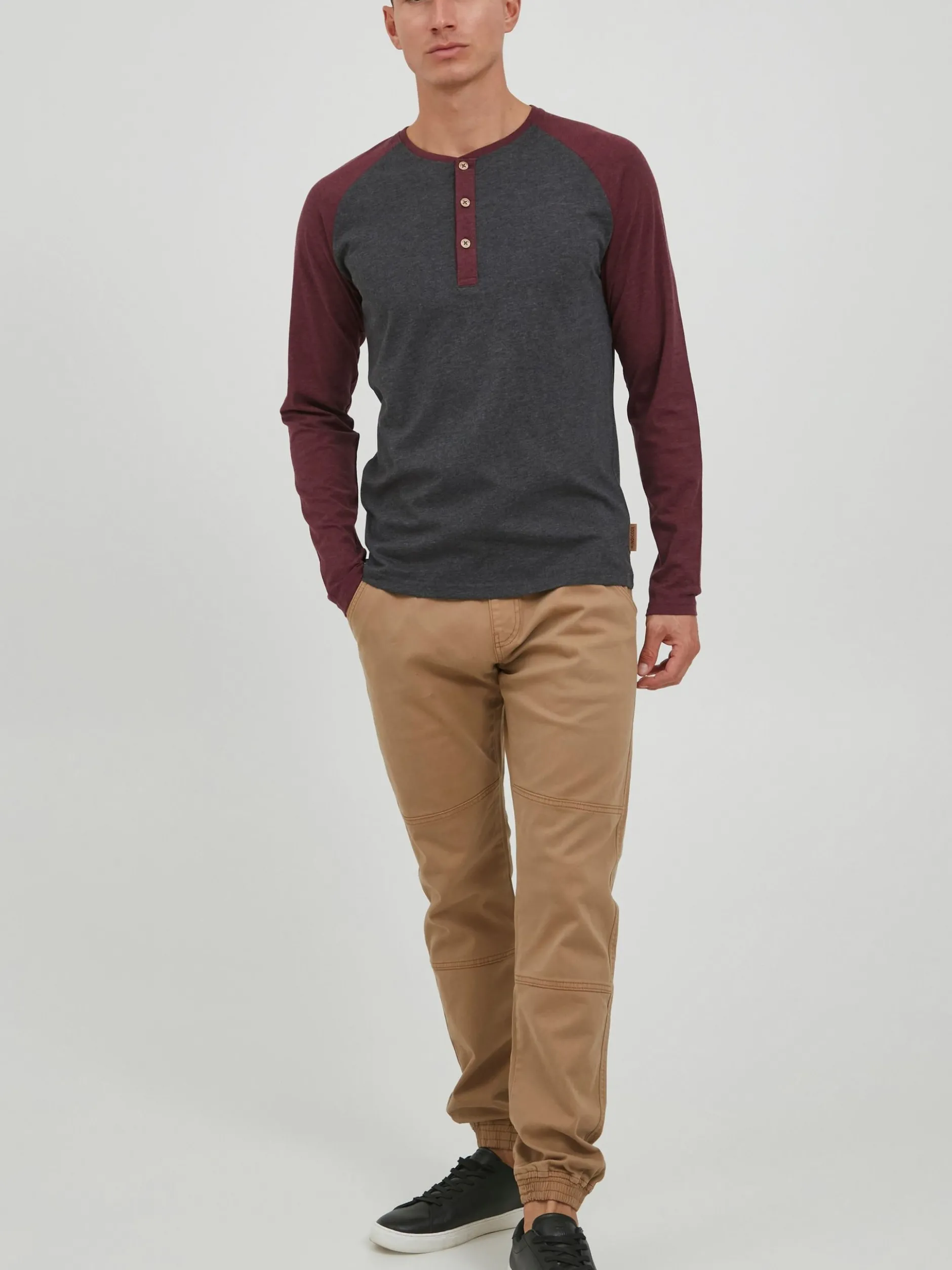 Indicode Herren Rundhalsshirt - IDWinston in rot