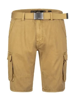 Indicode Herren Shorts Cargo - Blixt in camel