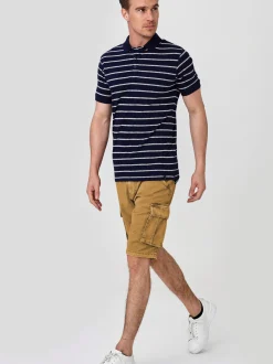 Indicode Herren Shorts Cargo - Blixt in camel