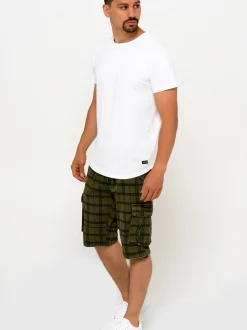 Indicode Herren Shorts Cargo - Blixt in grün mehrfarbig
