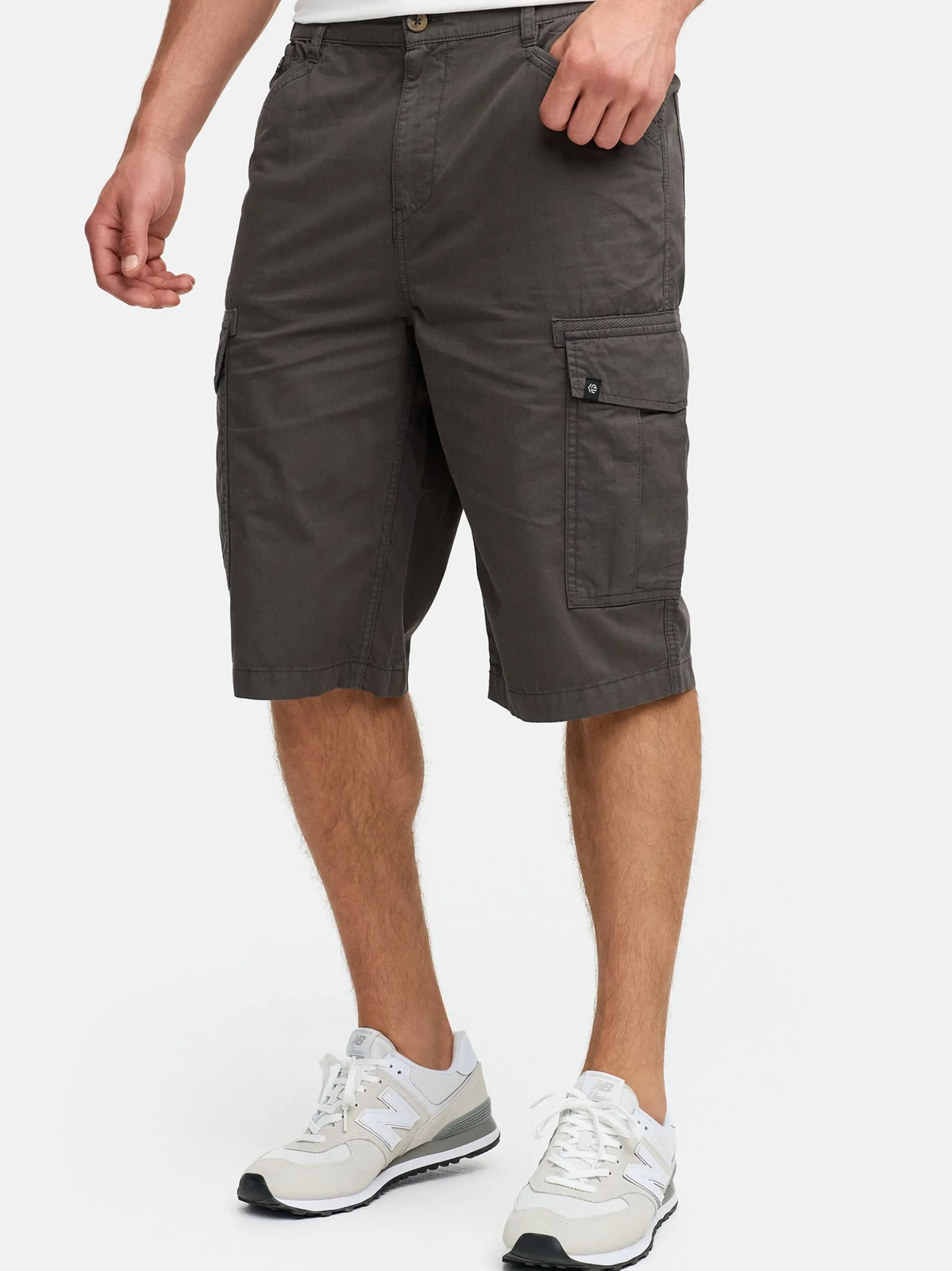 Indicode Herren Shorts Cargo - INNadim in anthrazit