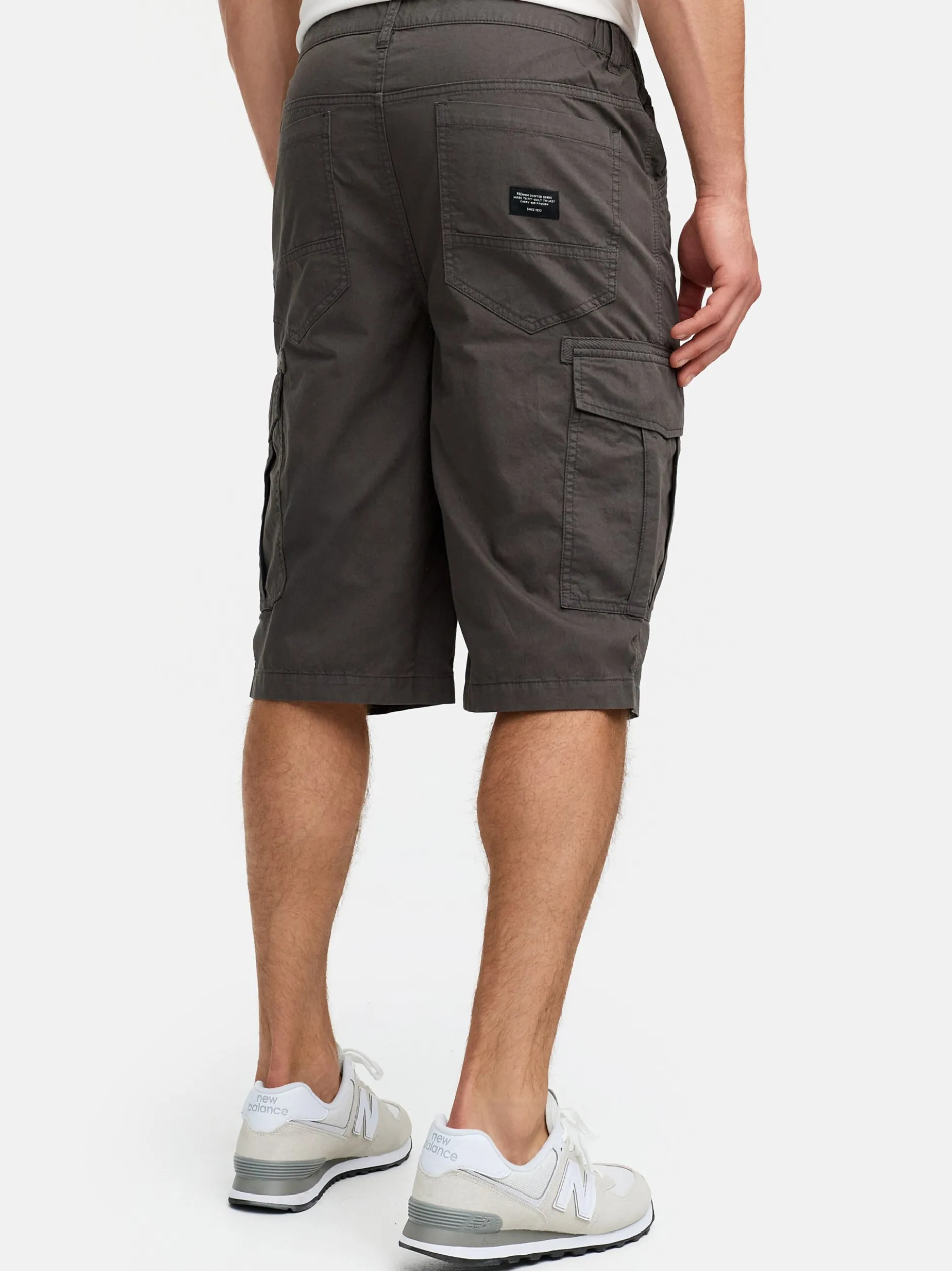 Indicode Herren Shorts Cargo - INNadim in anthrazit