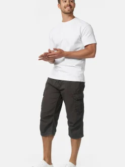 Indicode Herren Shorts Cargo - Nicolas Check in anthrazit
