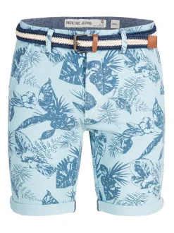 Indicode Herren Shorts Chino - Curtain in hellblau blau