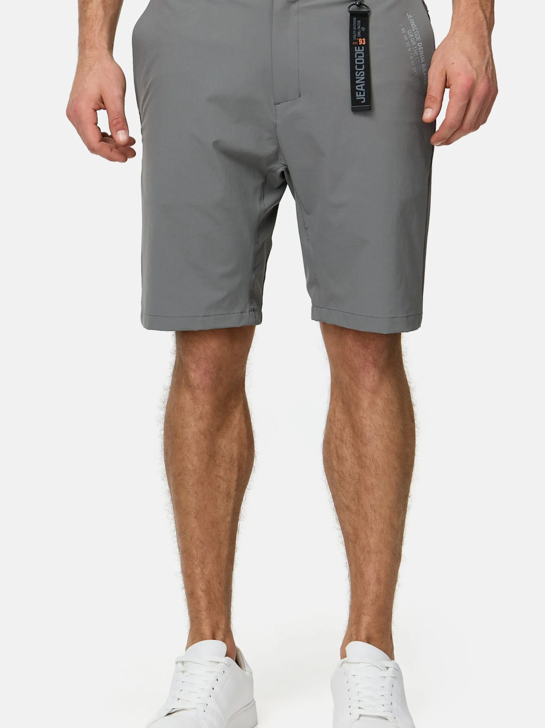 Indicode Herren Shorts Chino - INGareth in grau anthrazit