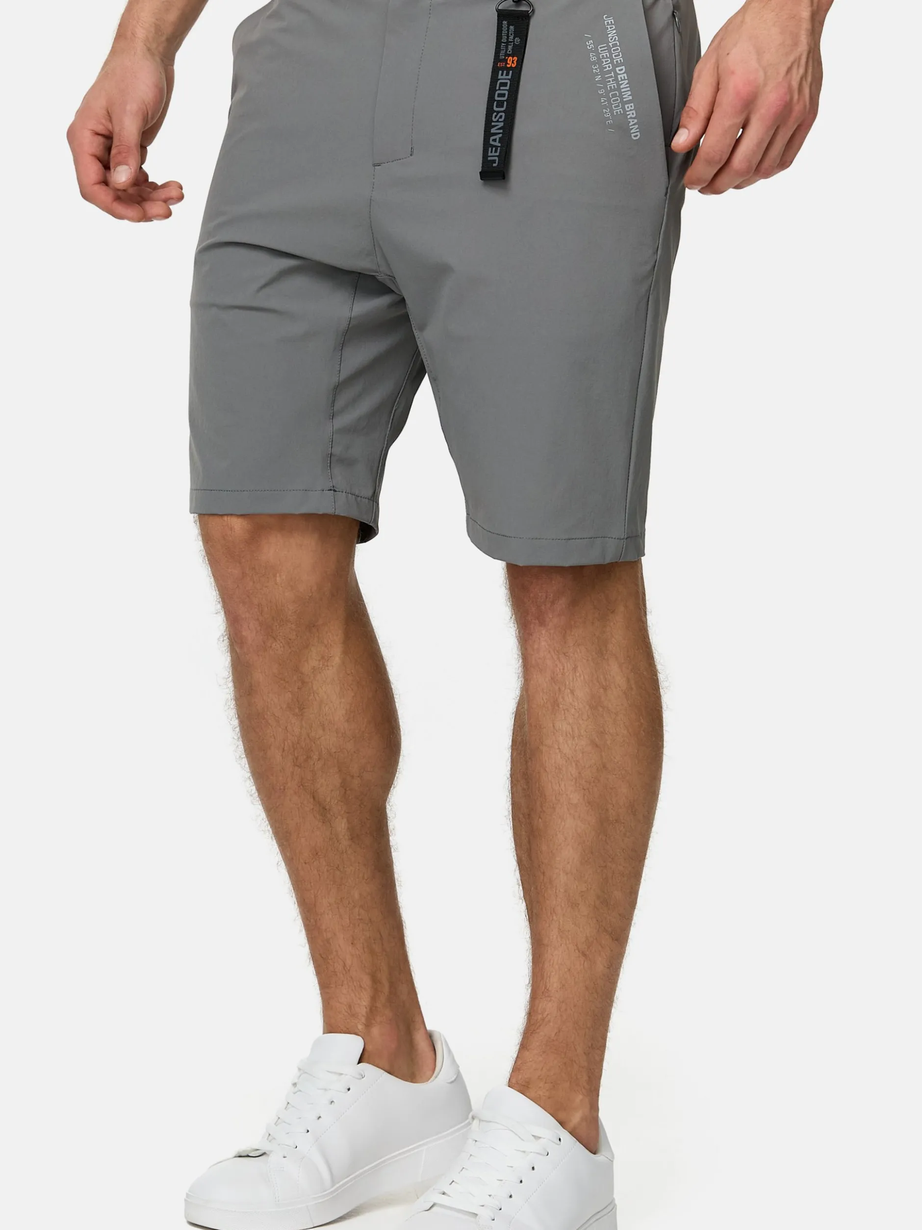 Indicode Herren Shorts Chino - INGareth in grau anthrazit