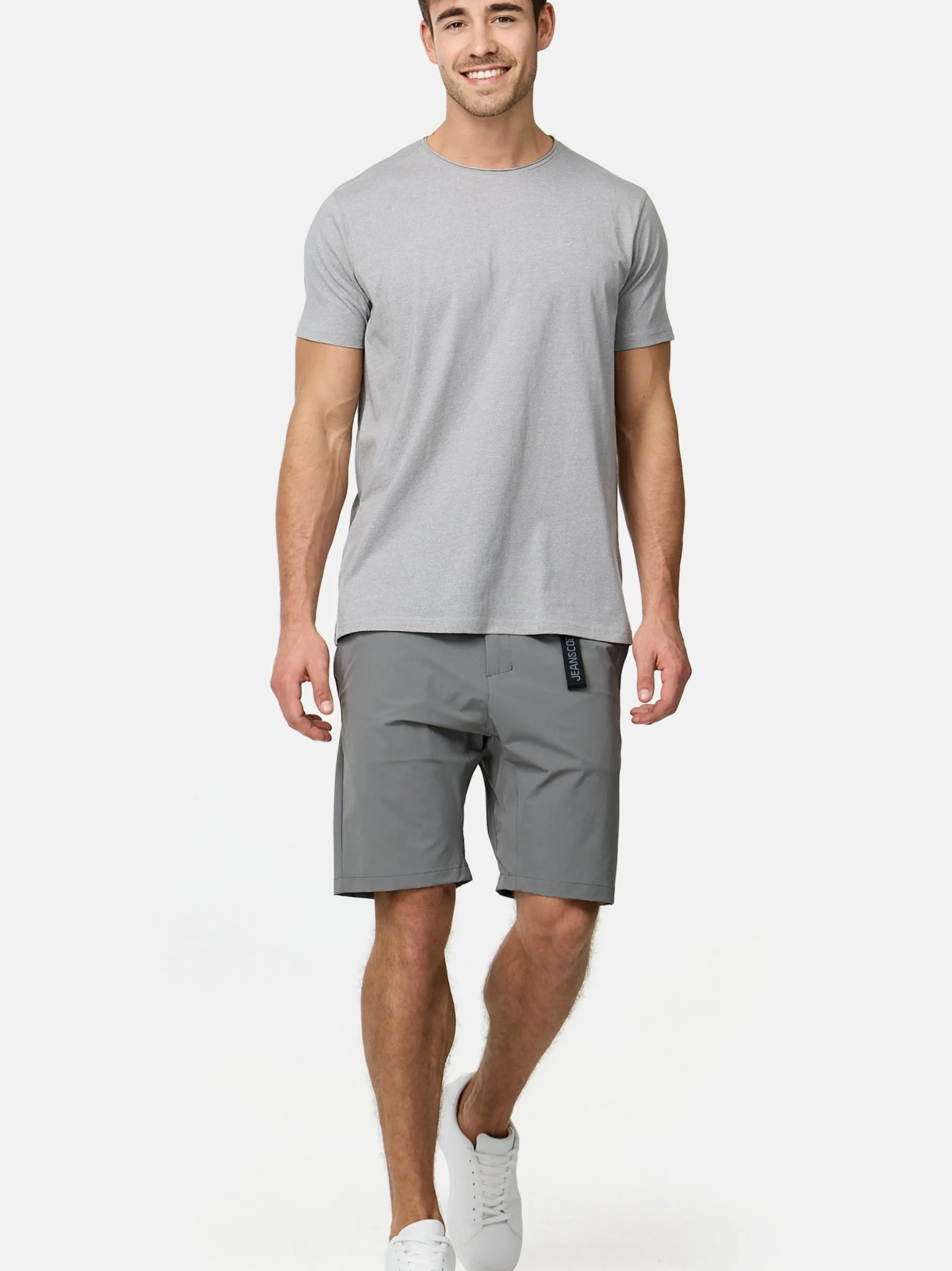 Indicode Herren Shorts Chino - INGareth in grau anthrazit