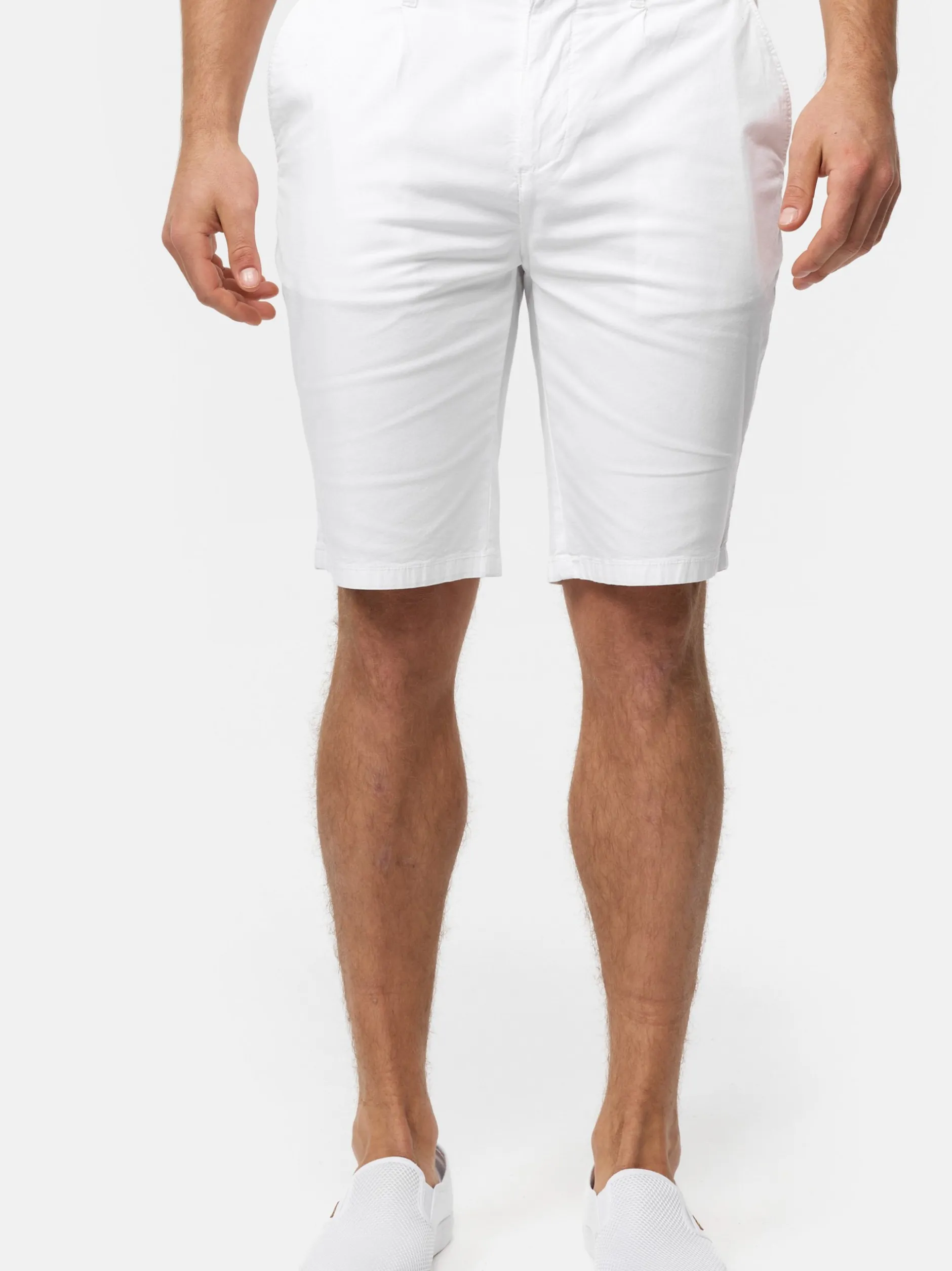 Indicode Herren Shorts Chino - INSan in weiß