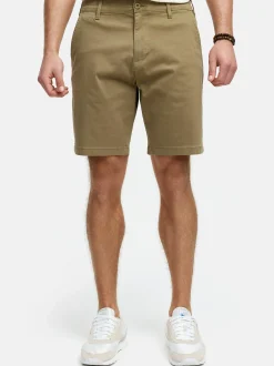 Indicode Herren Shorts Chino - INSeven in beige grün