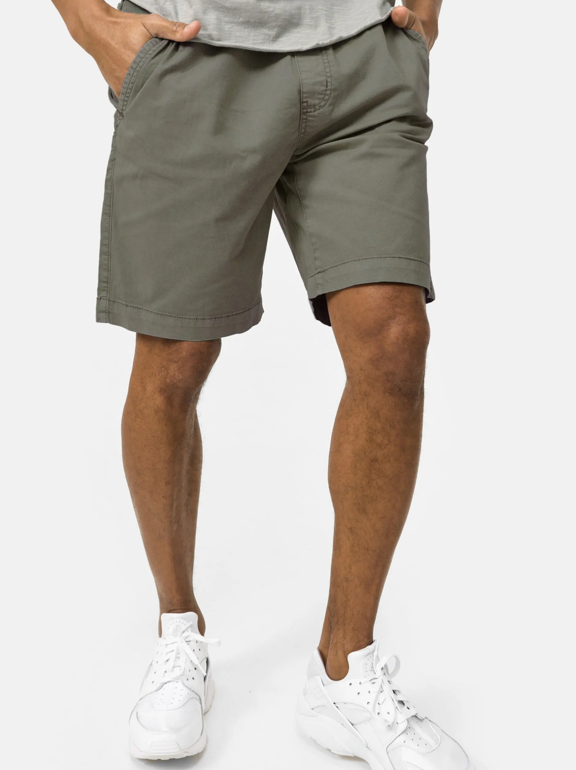 Indicode Herren Shorts Chino - Kelowna in beige grün