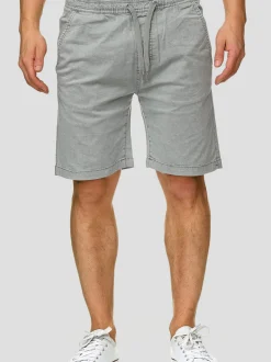 Indicode Herren Shorts Chino - Kelowna in hellgrau grau