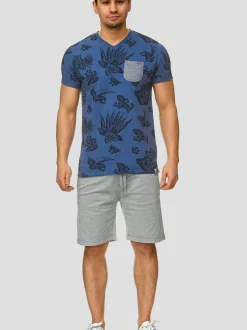 Indicode Herren Shorts Chino - Kelowna in hellgrau grau