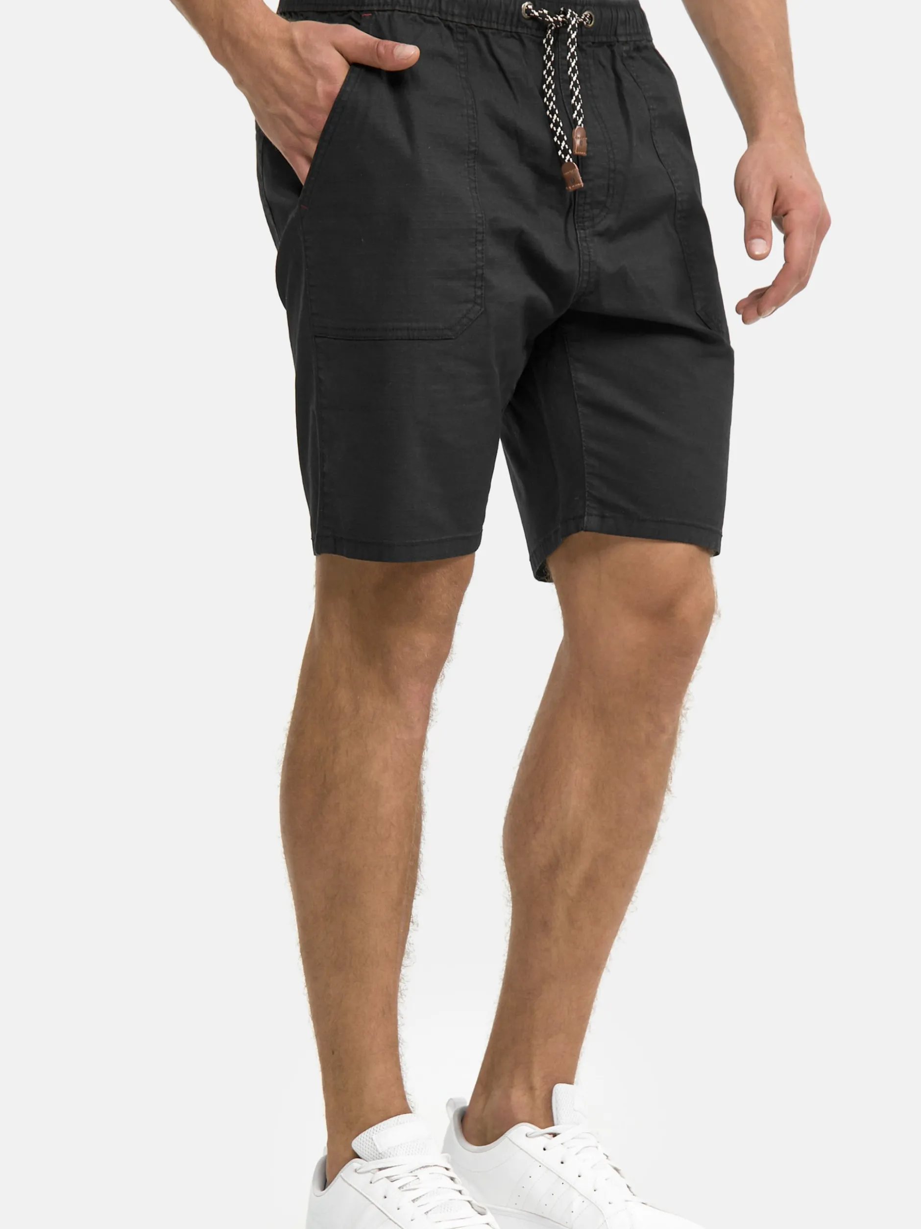 Indicode Herren Shorts Chino - Stoufville in schwarz