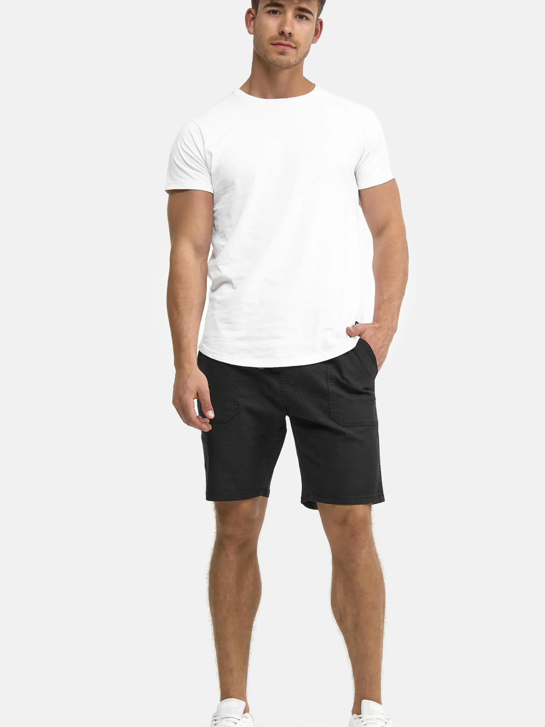 Indicode Herren Shorts Chino - Stoufville in schwarz